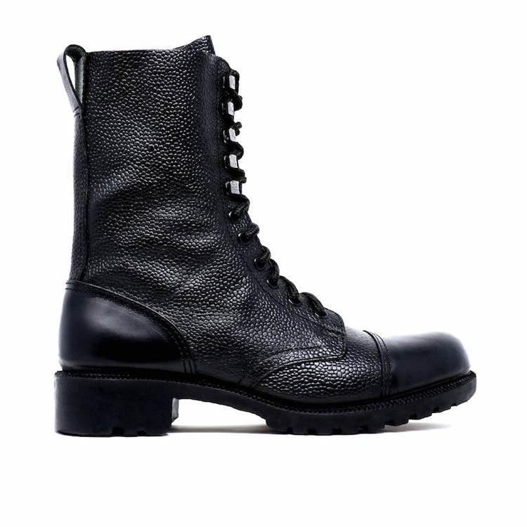 Steel toe black combat boots online