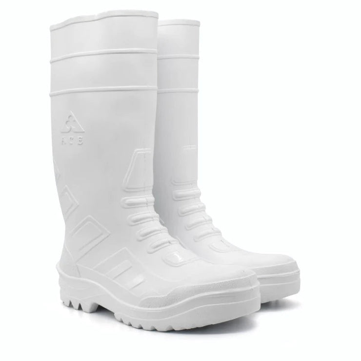 Ace Tsavo Gumboots - White (No Steel Toe) - ACE Safety Shoes